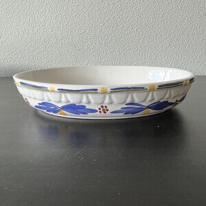 Quimper Oval Casserole Baking Dish // Francois Le Villec // Made in France // Ha